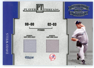 David Wells 2004 Throwback Threads Patch Relic #PT-19