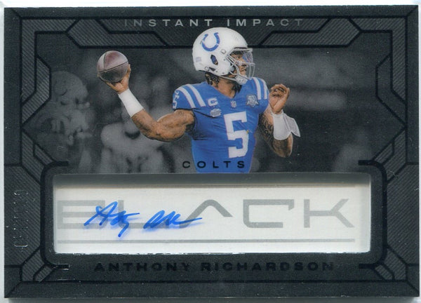 Anthony Richardson 2024 Panini Black Instant Impact AUTO Card #III-ARN 25/149
