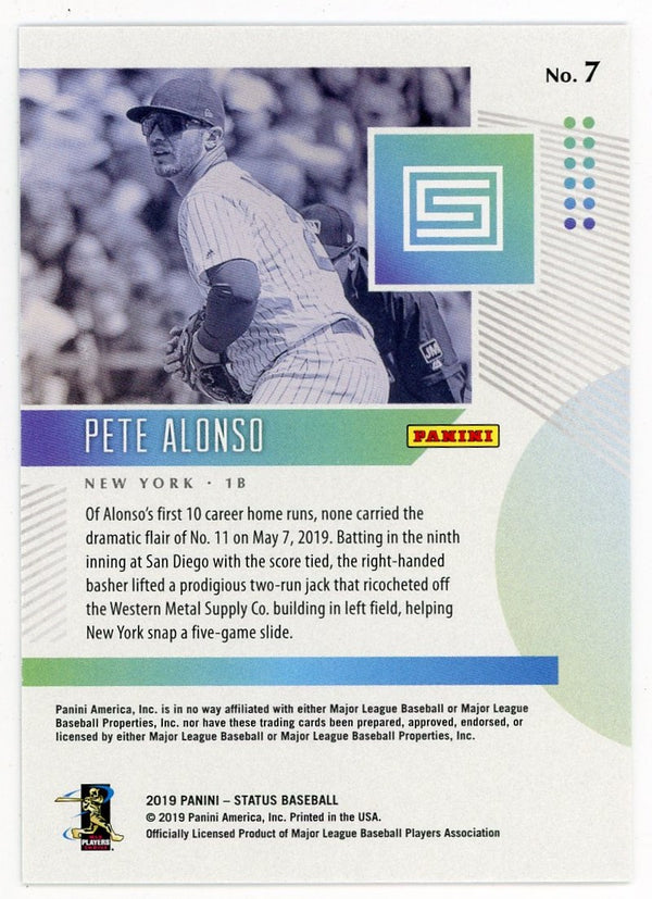 Alonso Rookie Blue Pete Alonso 2019 Panini Blue Rookie #7 Card | Hollywood Collectibles