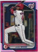 James Wood 2024 Bowman Prospects Fuchsia Parallel Card #BP-91 78/299
