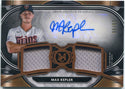 Max Kepler Autographed 2021 Topps Museum Collection Dual Jersey Card #SPDRA-MK 28/50