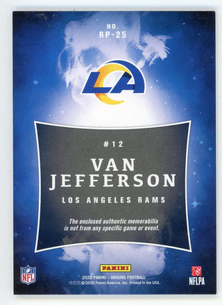 Van Jefferson 2020 Panini Origins Patch Relic Rookie Card #RP-25