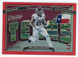 Isaiah Spiller 2022 Panini Prestige Season greetings #SG-14