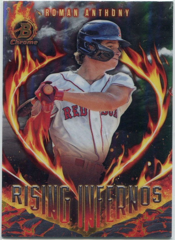 Roman Anthony 2024 Bowman Chrome Rising Infernos Card #RI-18
