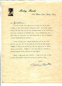 Mickey Mantle Collectors Club Autographed Letter (JSA)