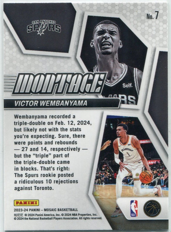 Victor Wembanyama 2023 - 2024 Panini Mosaic Montage RC #7