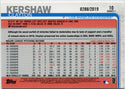Clayton Kershaw 2019 Topps Gold Parallel Card #10 288/2019