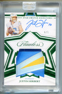 Justin Herbert 2022 Panini Flawless Star Swatch Signatures Patch Auto Card /5