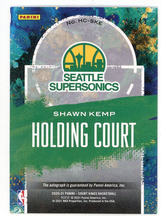 Shawn Kemp Autographed 2020-21 Panini Court Kings Autographed Holding Court #HC-SKE