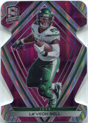 Le'Veon Bell 2020 Panini Spectra Die-Cut Neon Pink Prizm Card #66 19/20