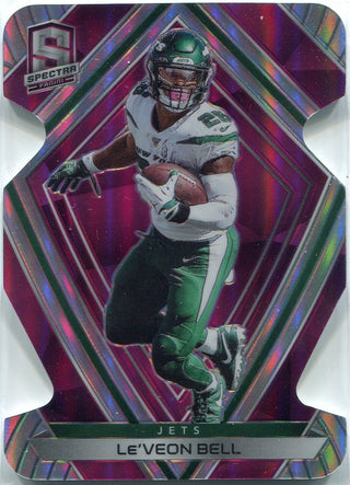 Le'Veon Bell 2020 Panini Spectra Die-Cut Neon Pink Prizm Card #66 19/20