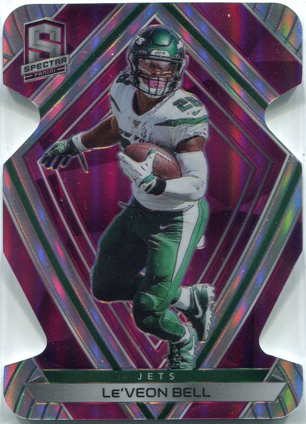 Le'Veon Bell 2020 Panini Spectra Die-Cut Neon Pink Prizm Card #66 19/20