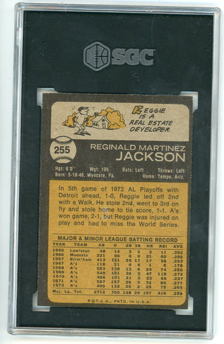 Reggie Jackson 1973 Topps #255 SGC 7