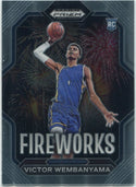 Victor Wembanyama 2023 - 2024 Panini Prizm Draft Picks Fireworks RC #1