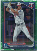 Luke Keaschall 2024 Bowman Chrome Prospects Green Lunar Refractor RC BDC-122