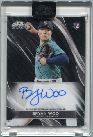 Bryan Woo 2024 Topps Chrome Black Autographed RC #CBA-BW