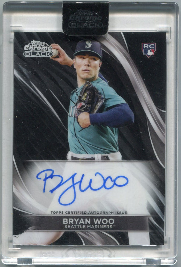 Bryan Woo 2024 Topps Chrome Black Autographed RC #CBA-BW