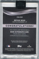 Bryan Woo 2024 Topps Chrome Black Autographed RC #CBA-BW
