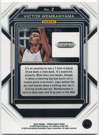 Victor Wembanyama 2023 - 2024 Panini Prizm Draft Picks RC #2
