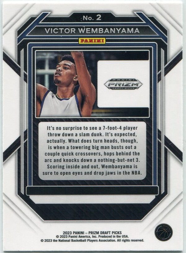 Victor Wembanyama 2023 - 2024 Panini Prizm Draft Picks RC #2