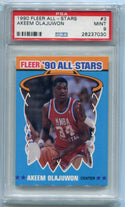 Akeem Olajuwon 1990 Fleer All-Stars Card #3 PSA Graded 9