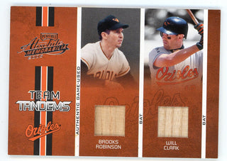 Brooks Robinson/ Will Clark 2005 Donruss Team Tandems Bat Relics #TT-43