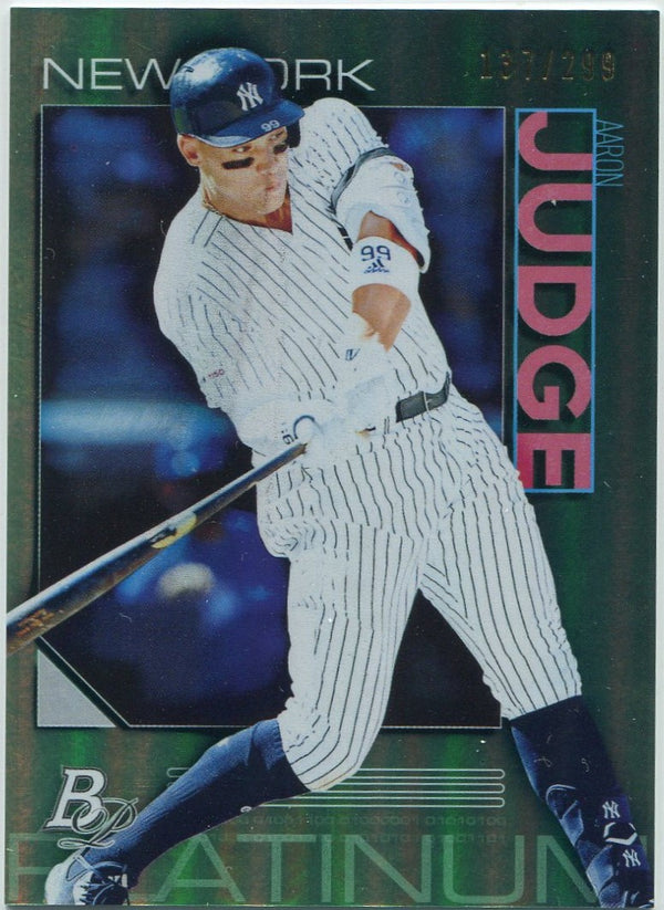 Aaron Judge 2020 Bowman Platinum Teal Parallel Card #68 137/299