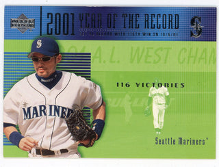 Seattle Mariners 2002 Upper Deck '2001 Year of The Record' Card #735