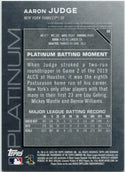 Aaron Judge 2020 Bowman Platinum Teal Parallel Card #68 137/299