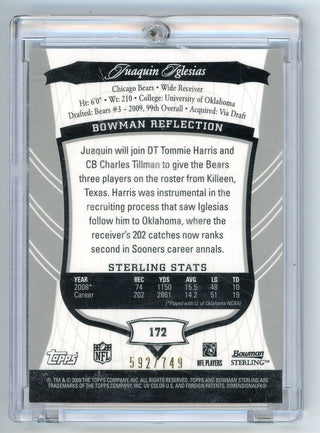 Juaquin Iglesias 2009 Topps Bowman Sterling Patch Relic Rookie Card #172