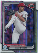 Chase Burns 2024 Bowman Draft Chrome Refractor RC #BDC-55