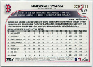Connor Wong 2022 Topps Chrome Autographed Refractor RC #RA-CW 326/499