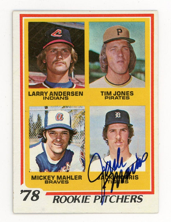 Jack Morris Autographed 1978 Topps Rookie Pitchers Card