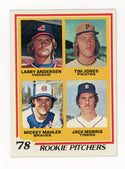 Larry Andersen, Tim Jones, Mickey Mahler, and Jack Morris 1978 Topps Rookie Pitchers Card