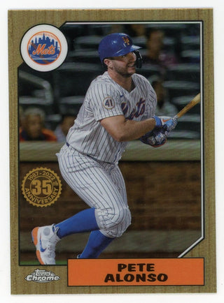 Pete Alonso 2022 Topps Chrome Gold 35th Anniversary # 87BC-10 Card