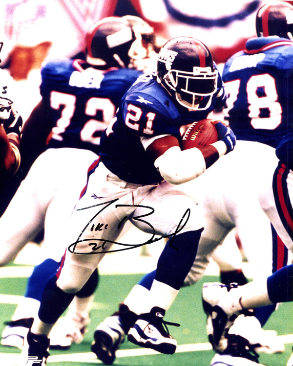 Tiki Barber Autographed 8x10 Football Photo