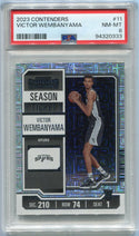 Victor Wembanyama 2023 - 2024 Panini Contenders Season Ticket MOJO Parallel RC #11 PSA Graded 8