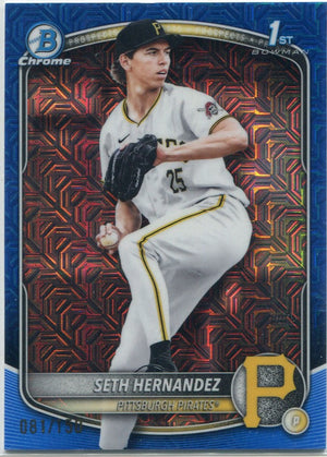 Seth Hernandez 2025 Bowman Draft Chrome Blue MOJO Refractor RC #BDC-25