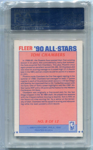 Tom Chambers 1990 Fleer All-Stars Card #8 PSA Graded 8