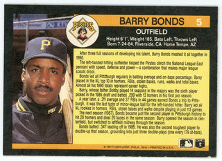 Barry Bonds 1991 Fleer All-StarTeam #5