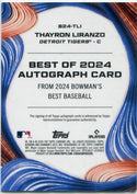 Thayron Liranzo 2024 Bowman's Best Teal Refractor Autographed RC #B24-TLI 7/15