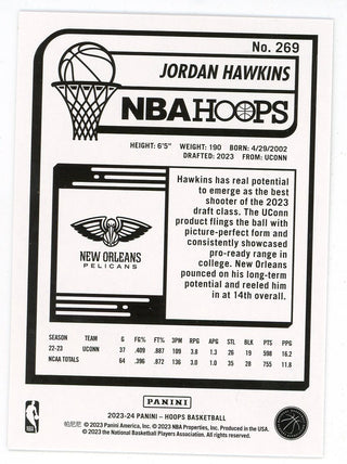 Jordan Hawkins 2023-24 Panini Hoops Rookie Card #269
