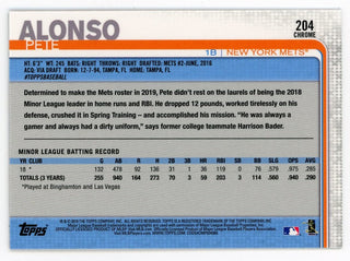 Pete Alonso 2019 Topps Chrome Reflective #204 Card