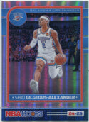Shai Gilgeous-Alexander 2024 - 2025 Panini Hoops Silver Prizm Card #126