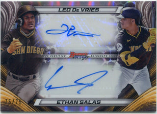 Leo De Vries/Ethan Salas 2024 Bowman's Best Dual Autographed Card #DA-DS 75/75