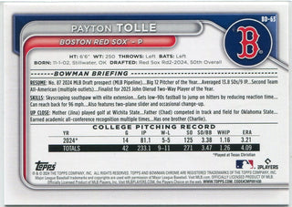 Payton Tolle 2024 Bowman Draft RC #BD-63