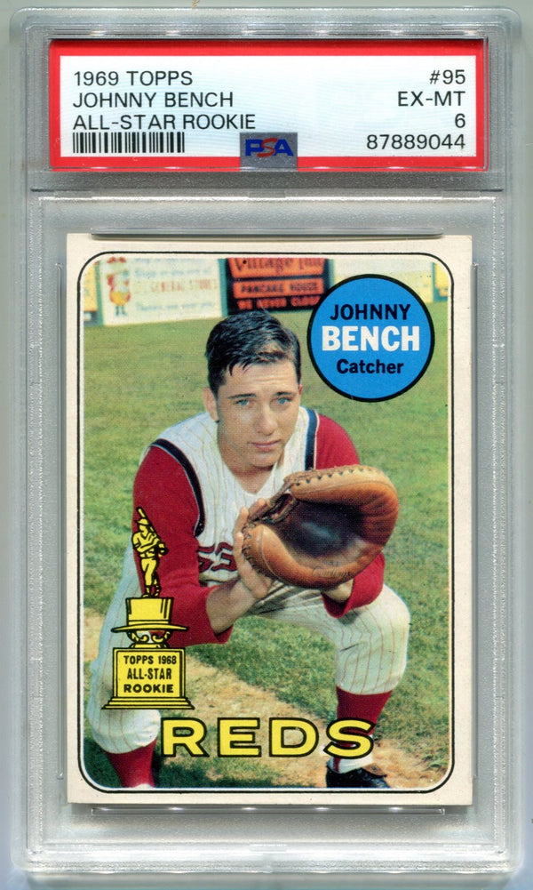Johnny Bench 1969 All-Star Rookie #95 PSA EX-MT 6 Card