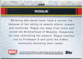 Rogue 2026 Topps Chrome Marvel Studios Yellow Refractor Card #099 27/275