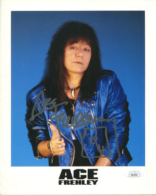 Ace Frehley Autographed KISS Celebrity 8x10 Photo (JSA)