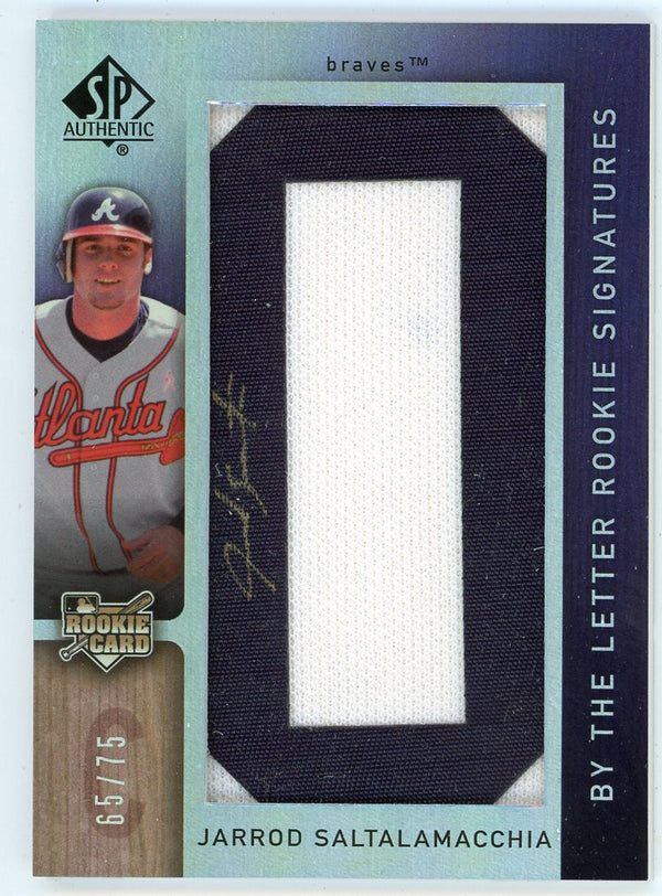 Jarrod Saltalamacchia Autographed 2007 Upper Deck By The Letter Rookie Card Patch Relic #158